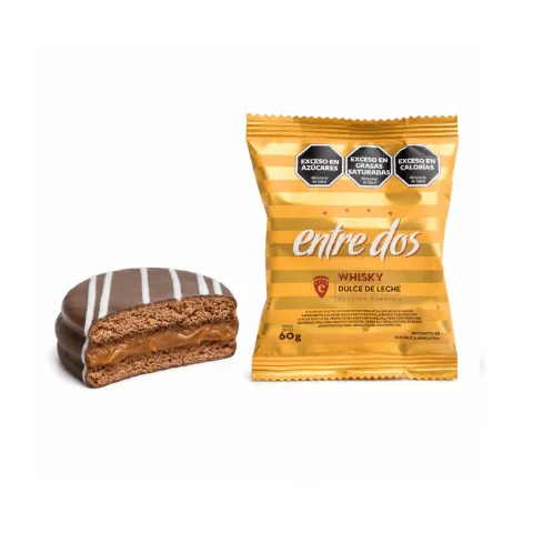 ALFAJOR ENTRE DOS NEGRO AL WHISKY