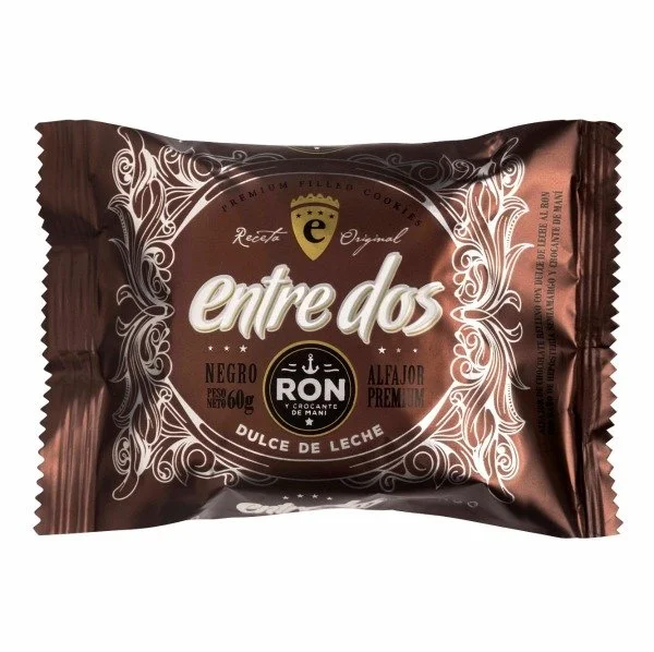 ALFAJOR ENTRE DOS NEGRO AL RON